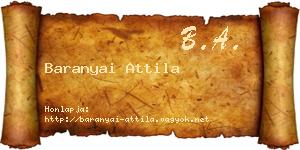 Baranyai Attila névjegykártya